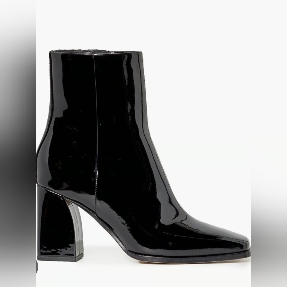 Size 9.5 - 🆕️ Women's PAIGE Farah Black Patent Leather Squate Toe Boots